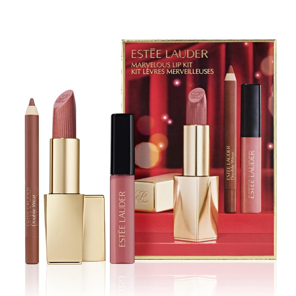 Estée Lauder Marvelous Lip 3-Piece Makeup Gift Set (Worth £77)